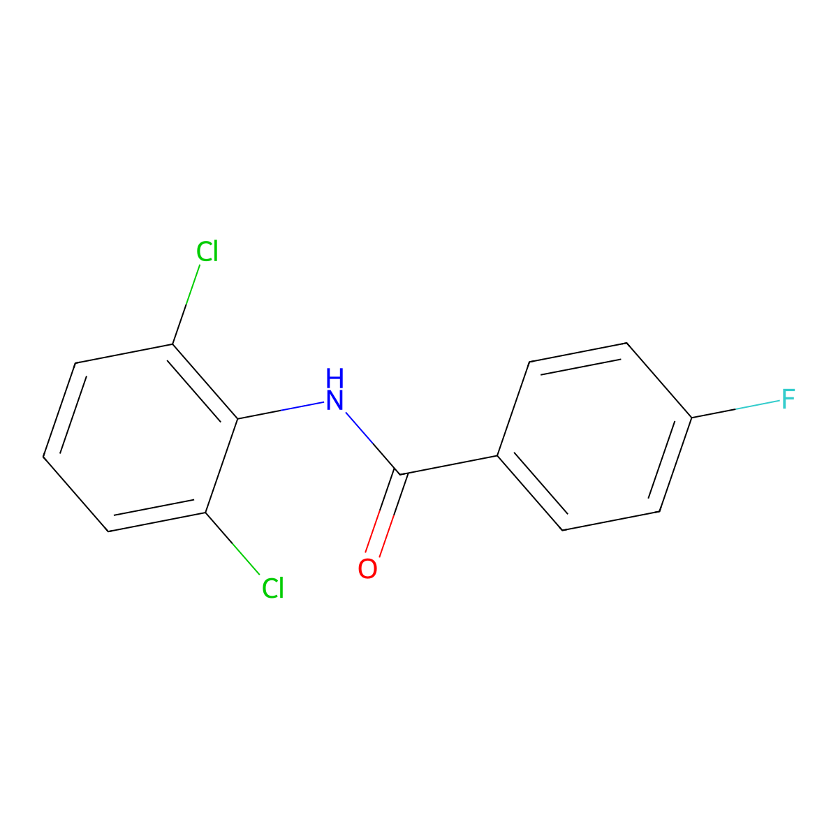 N-(2,6-dichlorophenyl)-4-fluorobenzamide molecular structure, CAS 330196-46-8