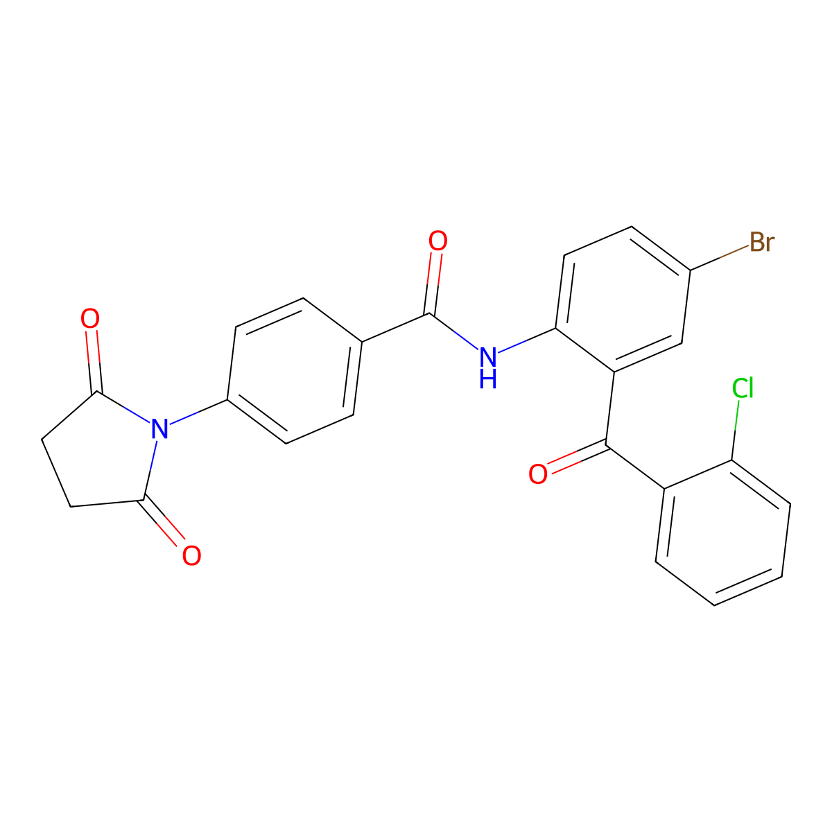N-[4-bromo-2-(2-chlorobenzoyl)phenyl]-4-(2,5-dioxopyrrolidin-1-yl)benzamide molecular structure, CAS 330200-92-5