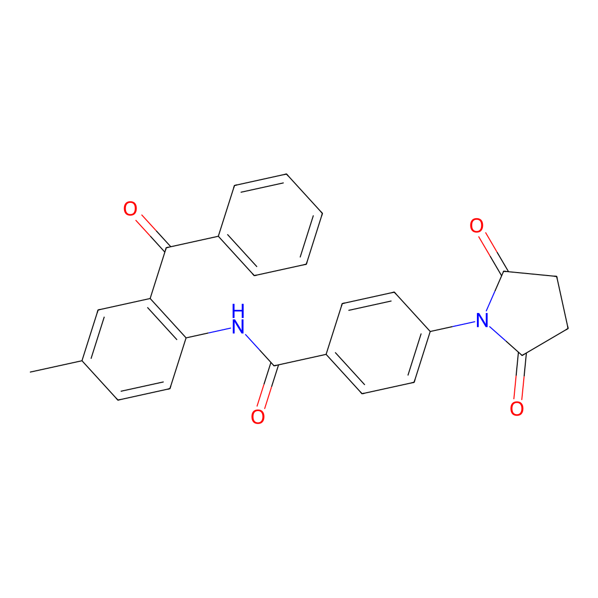 N-(2-benzoyl-4-methylphenyl)-4-(2,5-dioxopyrrolidin-1-yl)benzamide molecular structure, CAS 330200-93-6