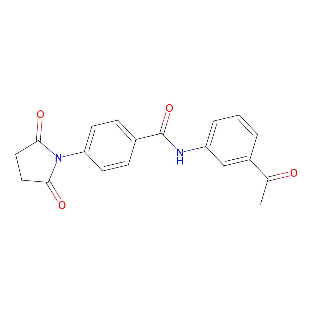 N-(3-acetylphenyl)-4-(2,5-dioxopyrrolidin-1-yl)benzamide molecular structure, CAS 330200-96-9