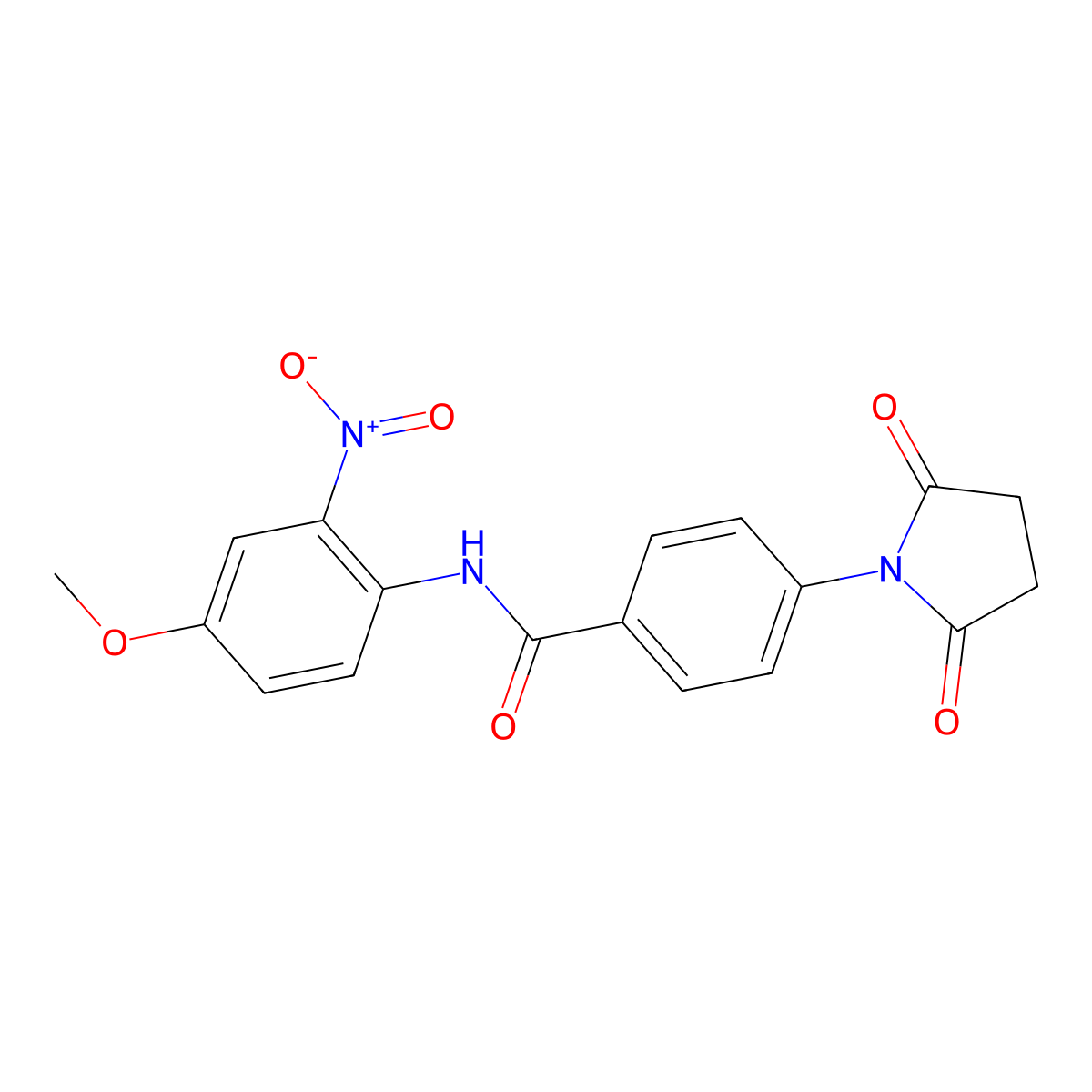 4-(2,5-dioxopyrrolidin-1-yl)-N-(4-methoxy-2-nitrophenyl)benzamide molecular structure, CAS 330200-99-2