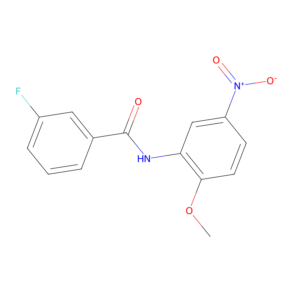 3-fluoro-N-(2-methoxy-5-nitrophenyl)benzamide molecular structure, CAS 330201-48-4
