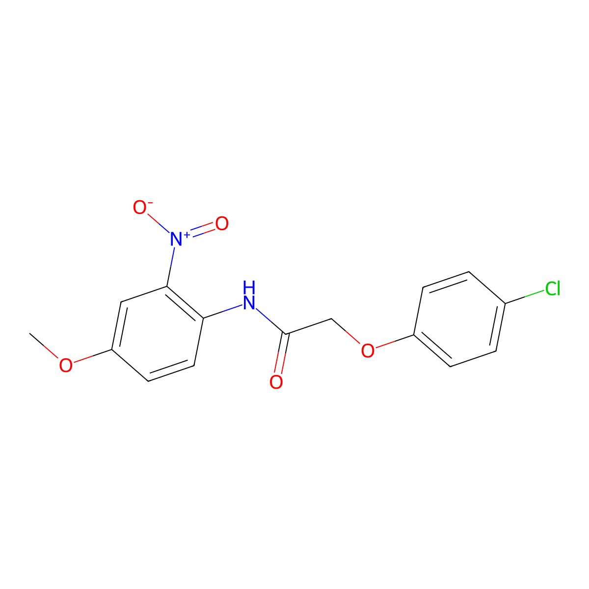 2-(4-chlorophenoxy)-N-(4-methoxy-2-nitrophenyl)acetamide molecular structure, CAS 330201-76-8