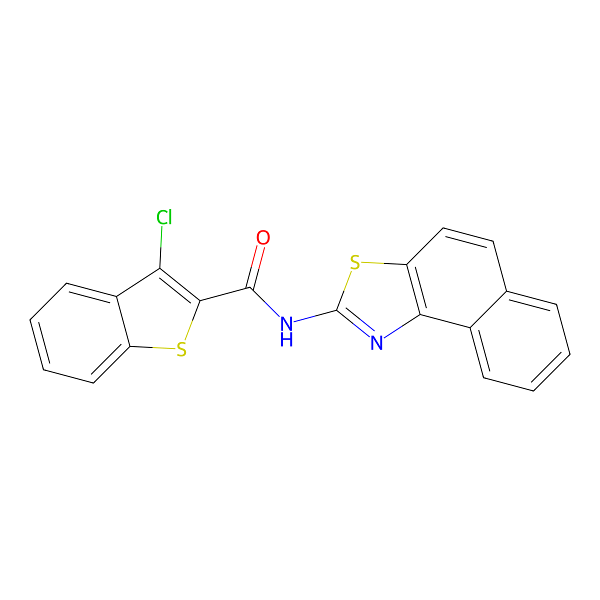 3-chloro-N-(naphtho[1,2-d]thiazol-2-yl)benzo[b]thiophene-2-carboxamide molecular structure, CAS 330201-91-7