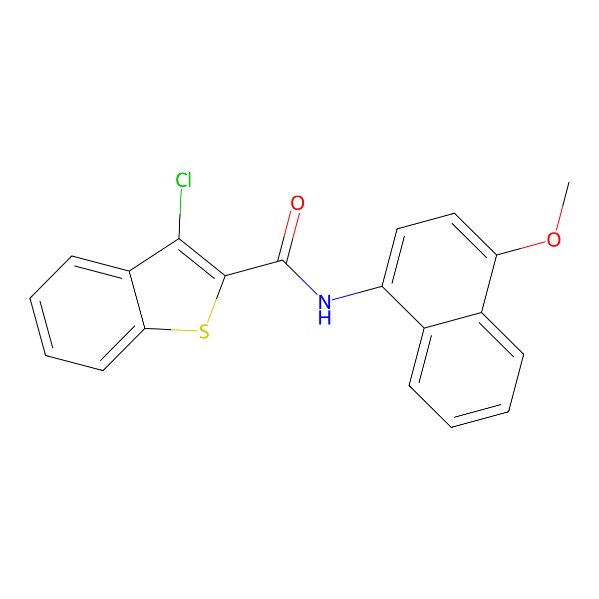 3-chloro-N-(4-methoxynaphthalen-1-yl)-1-benzothiophene-2-carboxamide molecular structure, CAS 330202-06-7