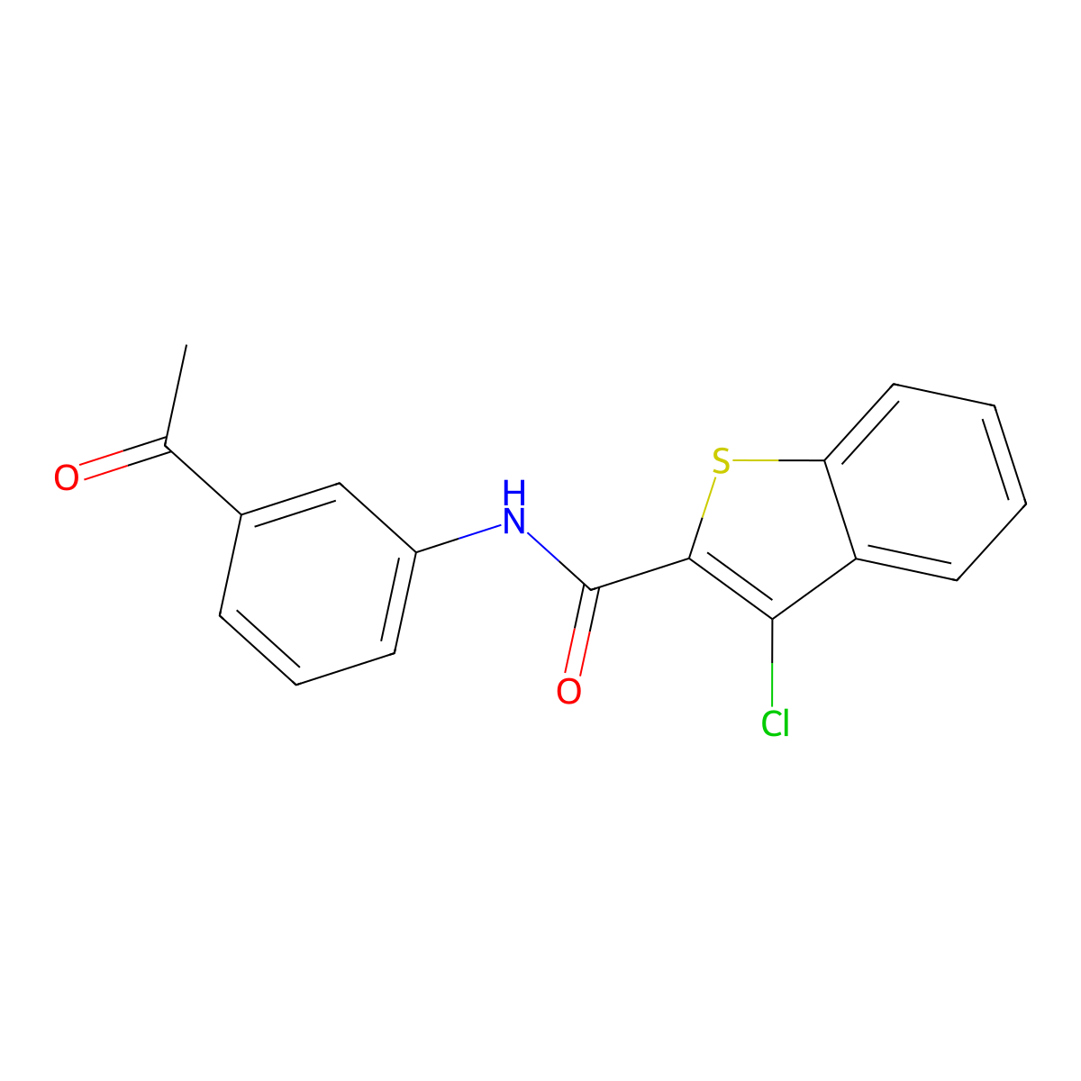 N-(3-acetylphenyl)-3-chloro-1-benzothiophene-2-carboxamide molecular structure, CAS 330202-12-5