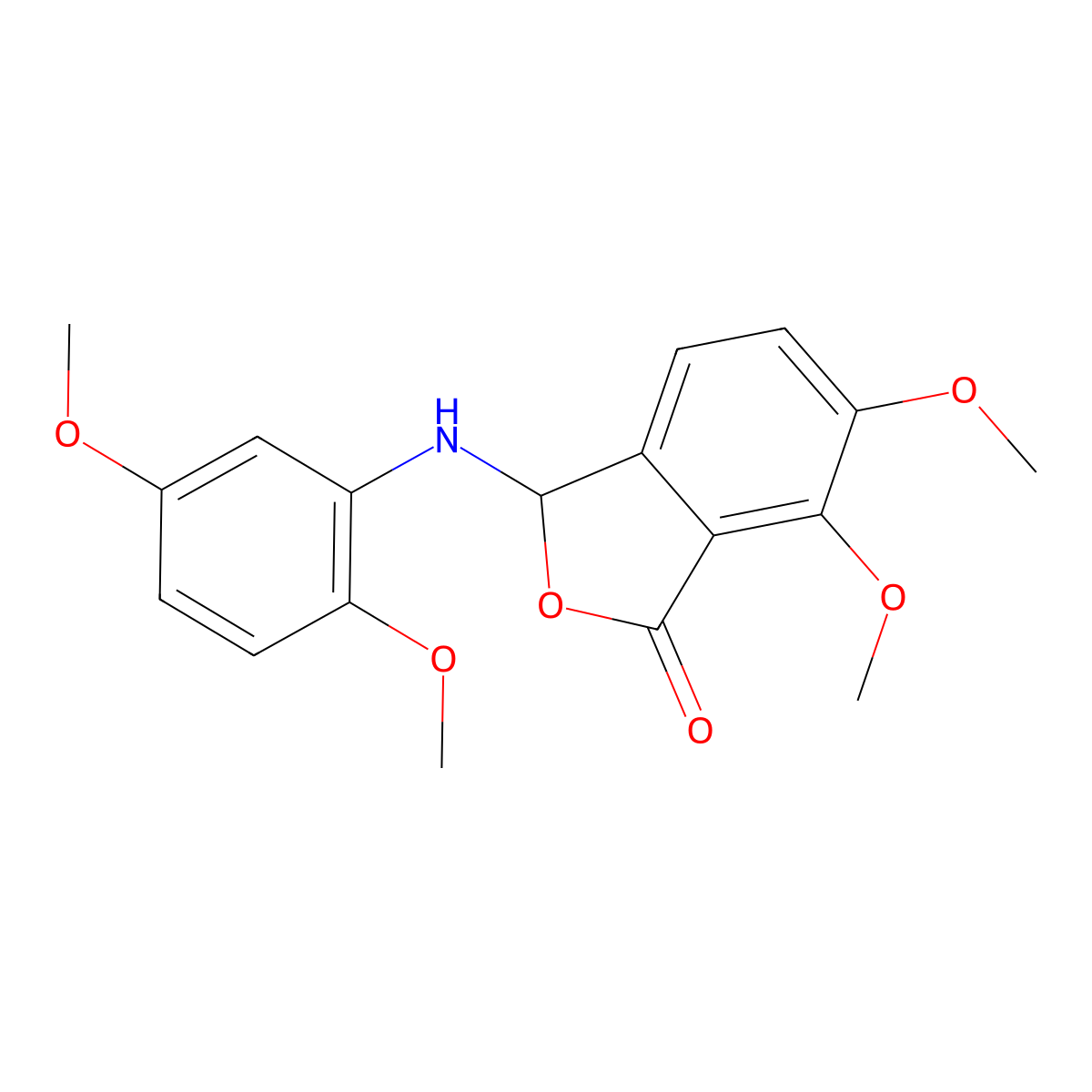 3-(2,5-dimethoxyanilino)-6,7-dimethoxy-3H-2-benzofuran-1-one molecular structure, CAS 330202-34-1