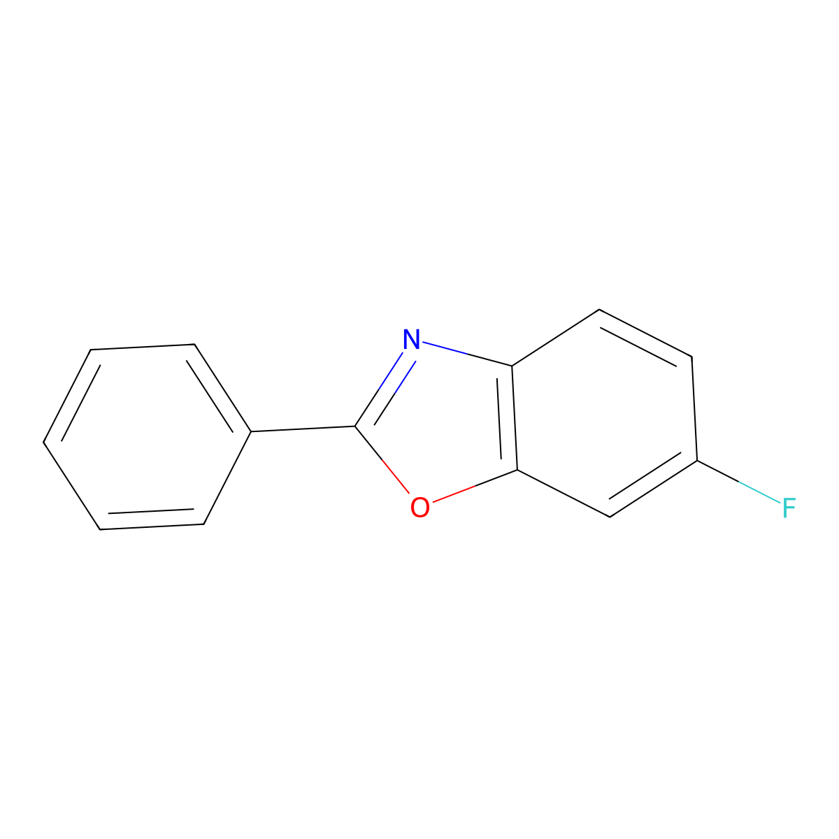 6-Fluoro-2-phenyl-1,3-benzoxazole molecular structure, CAS 330206-45-6