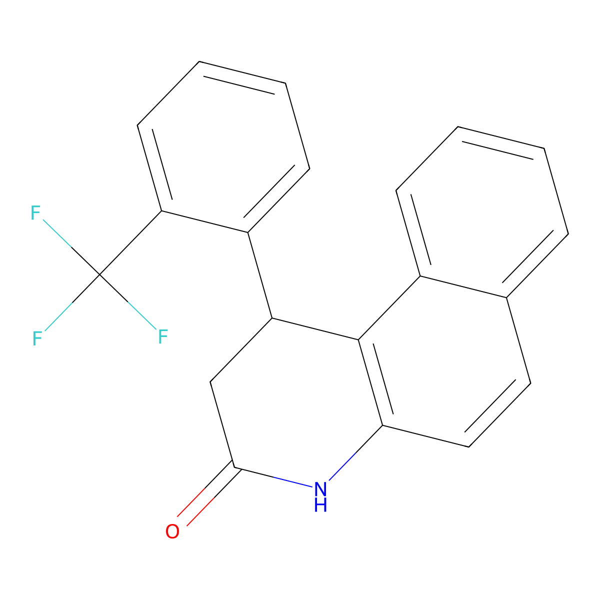 1-[2-(trifluoromethyl)phenyl]-1,4-dihydrobenzo[f]quinolin-3(2H)-one molecular structure, CAS 330210-13-4