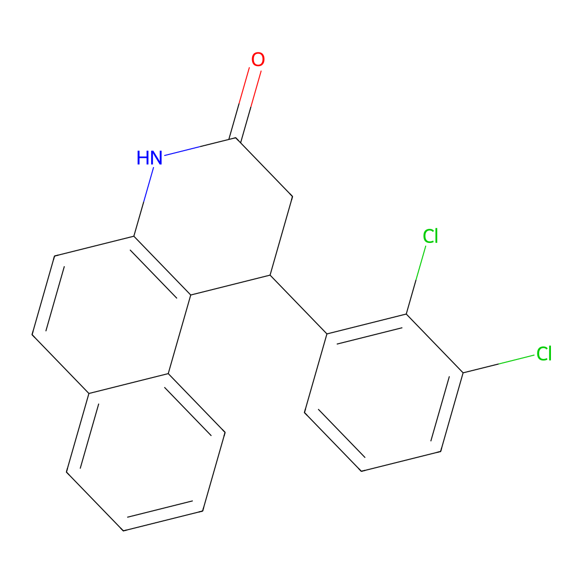1-(2,3-dichlorophenyl)-1,4-dihydrobenzo[f]quinolin-3(2H)-one molecular structure, CAS 330210-15-6
