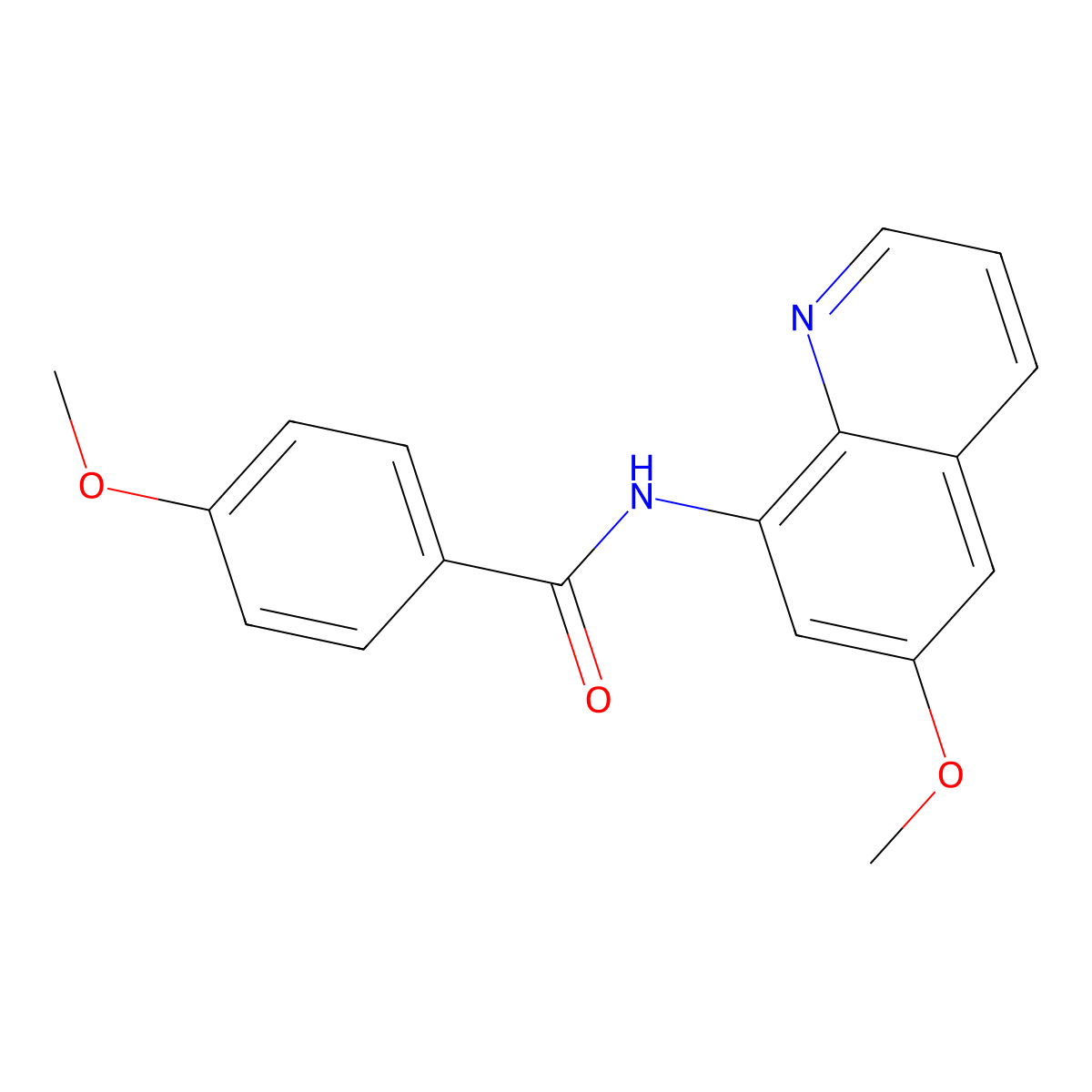 4-methoxy-N-(6-methoxyquinolin-8-yl)benzamide molecular structure, CAS 330215-39-9
