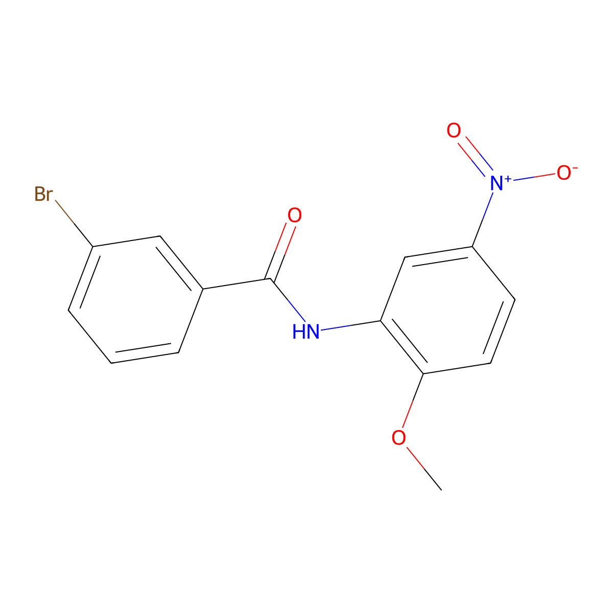 3-bromo-N-(2-methoxy-5-nitrophenyl)benzamide molecular structure, CAS 330215-43-5