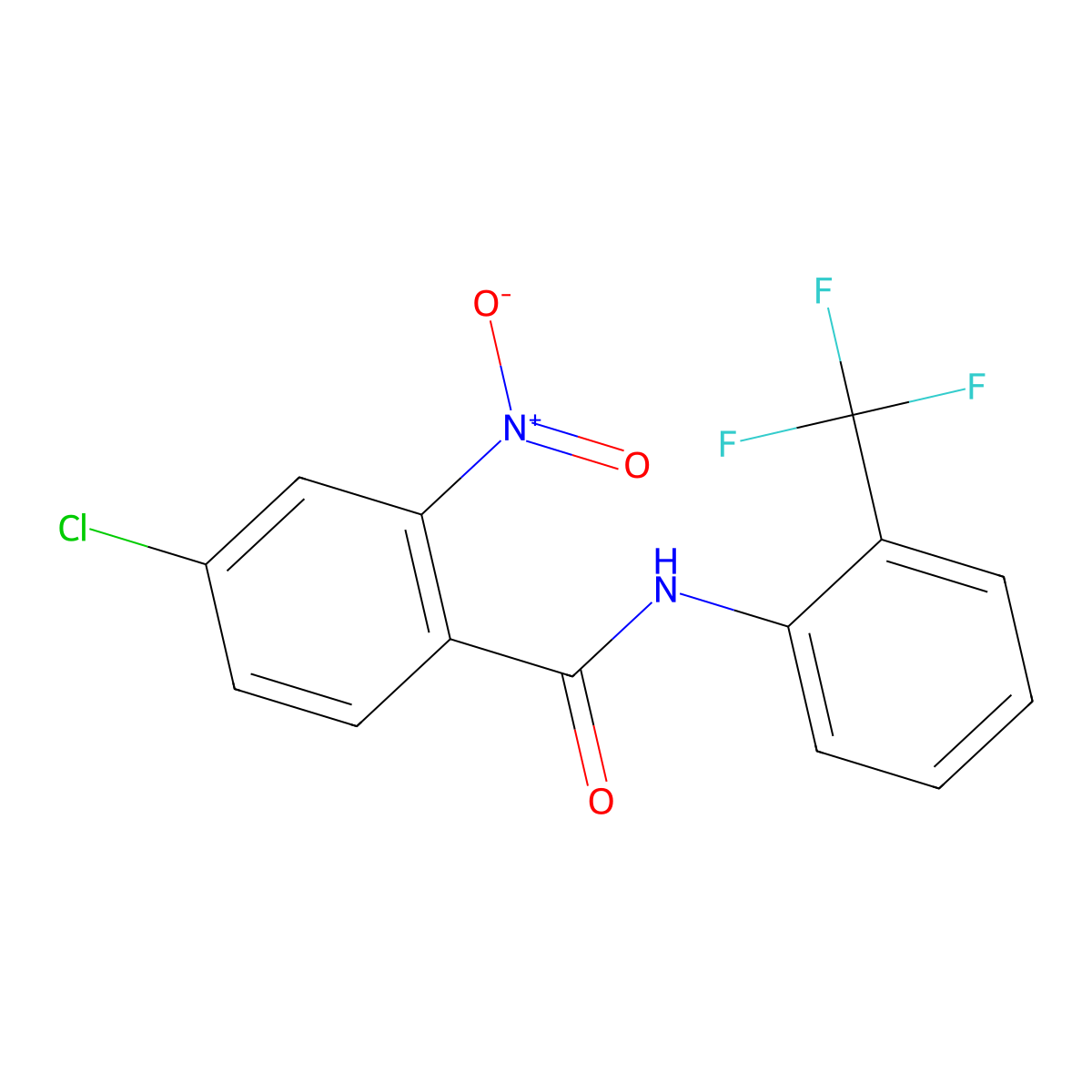 4-chloro-2-nitro-N-[2-(trifluoromethyl)phenyl]benzamide molecular structure, CAS 330215-48-0