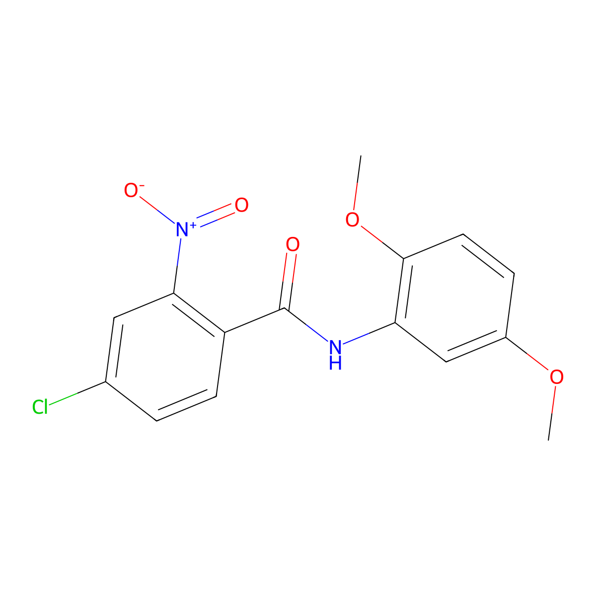 4-chloro-N-(2,5-dimethoxyphenyl)-2-nitrobenzamide molecular structure, CAS 330215-49-1
