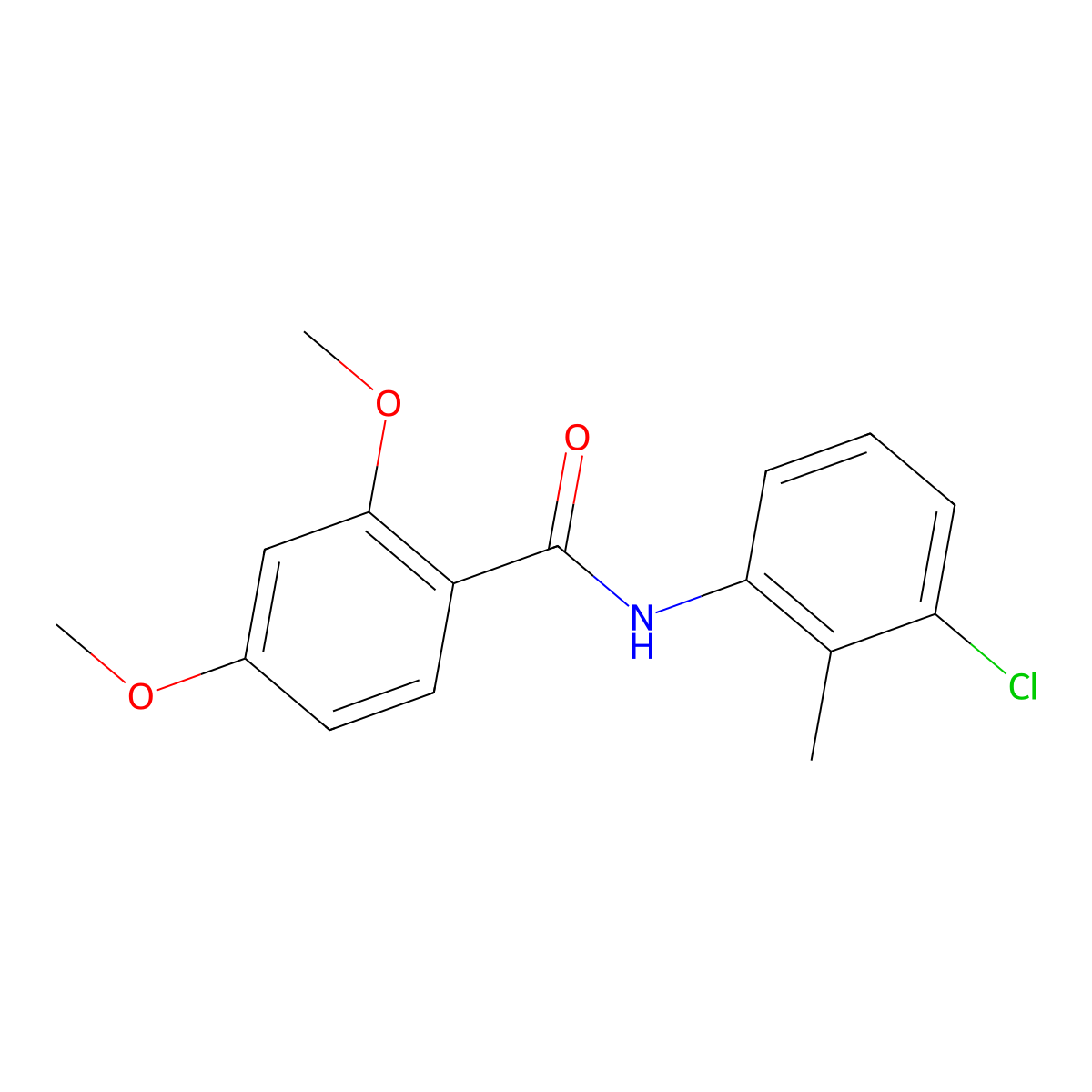 N-(3-chloro-2-methylphenyl)-2,4-dimethoxybenzamide molecular structure, CAS 330215-66-2