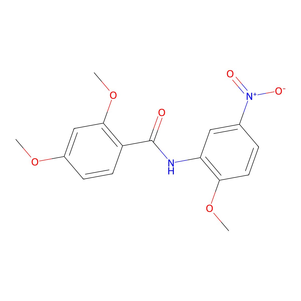 2,4-dimethoxy-N-(2-methoxy-5-nitrophenyl)benzamide molecular structure, CAS 330215-67-3