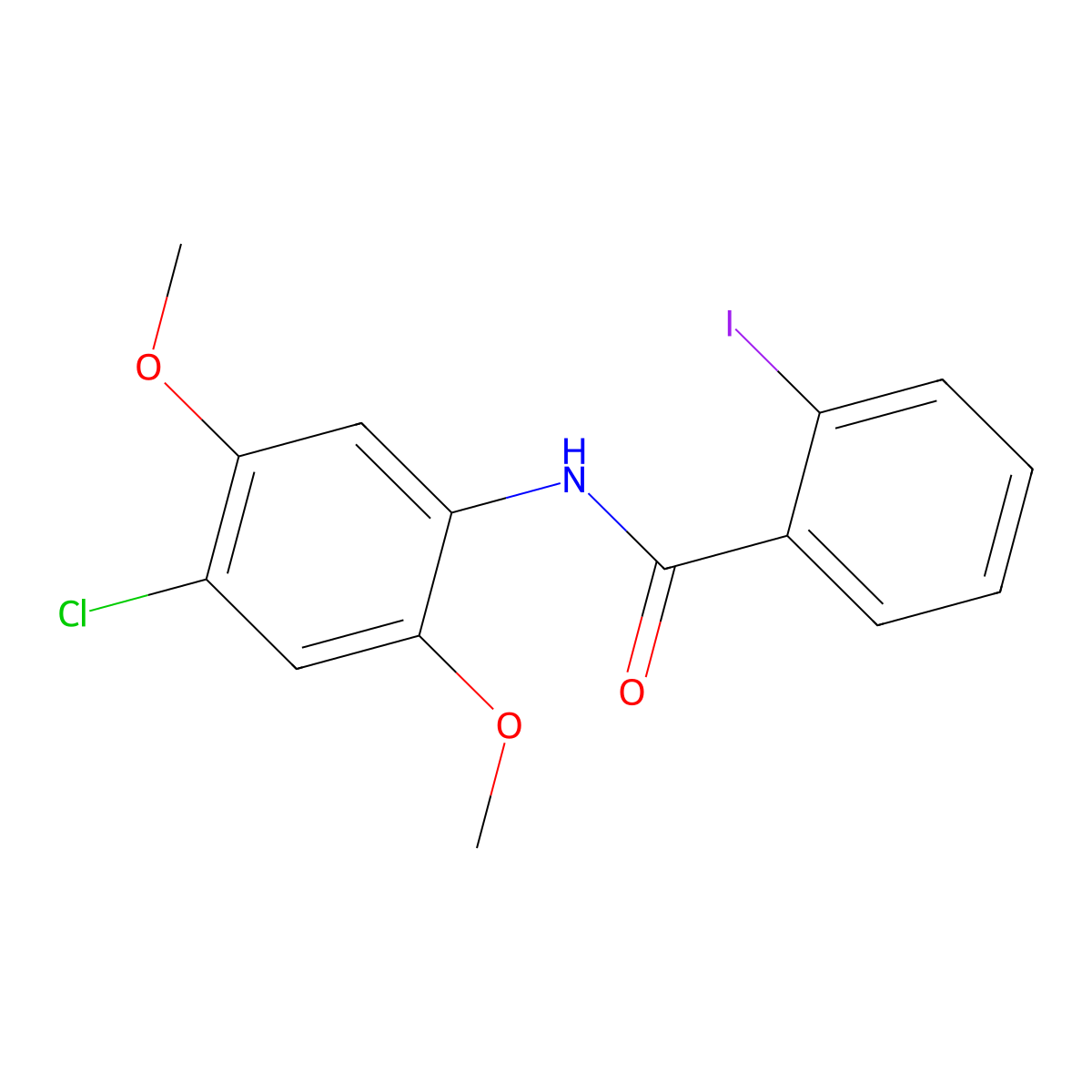 N-(4-chloro-2,5-dimethoxyphenyl)-2-iodobenzamide molecular structure, CAS 330215-70-8