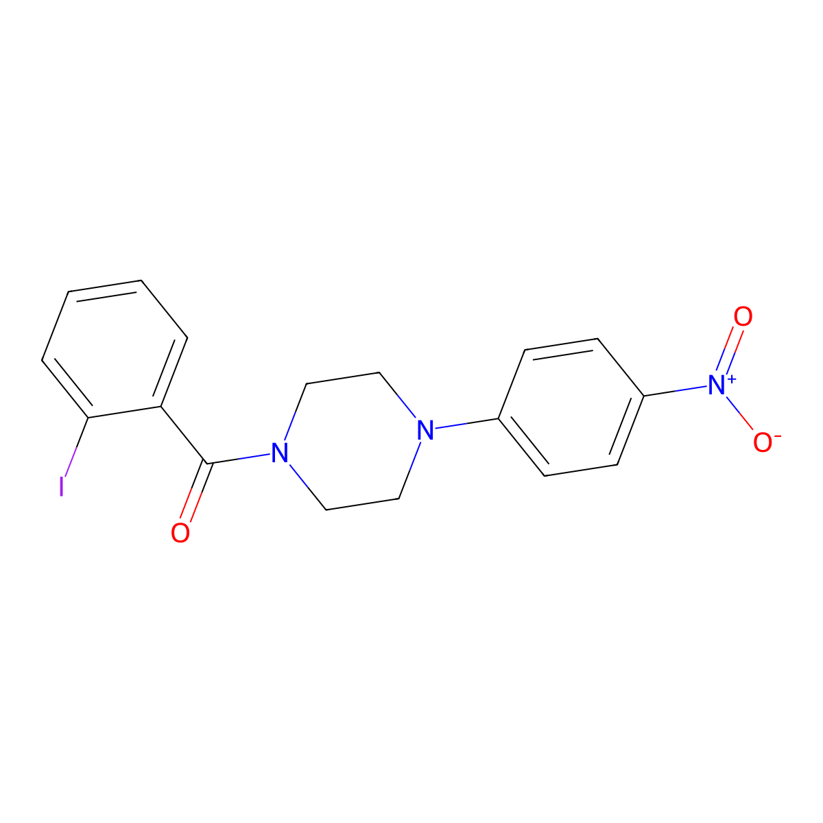 (2-Iodophenyl)-[4-(4-nitrophenyl)piperazin-1-yl]methanone molecular structure, CAS 330215-75-3