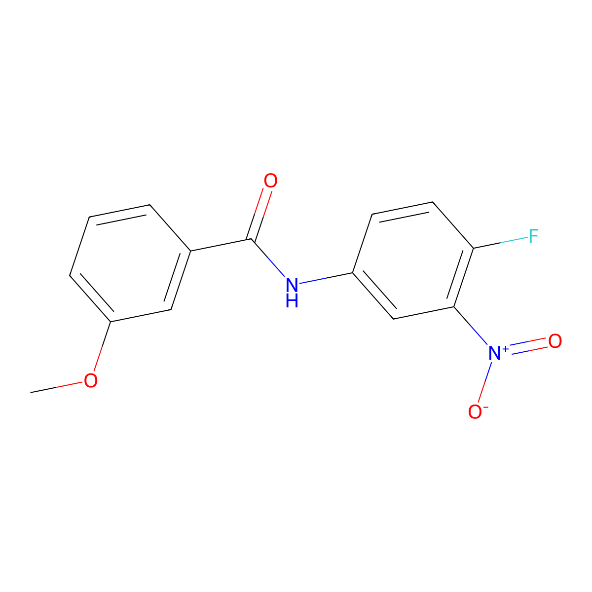 N-(4-fluoro-3-nitrophenyl)-3-methoxybenzamide molecular structure, CAS 330215-81-1