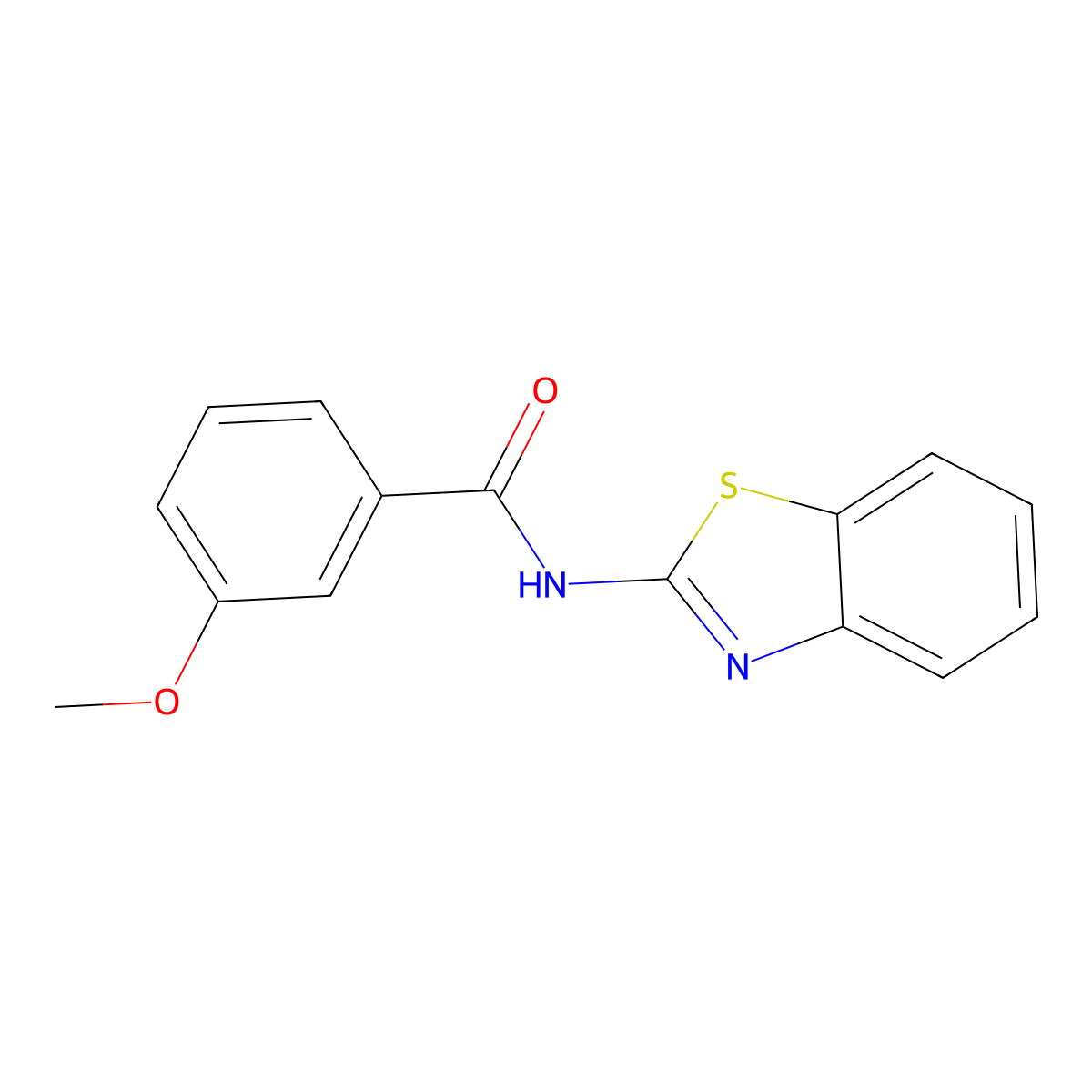 N-(1,3-benzothiazol-2-yl)-3-methoxybenzamide molecular structure, CAS 330215-82-2
