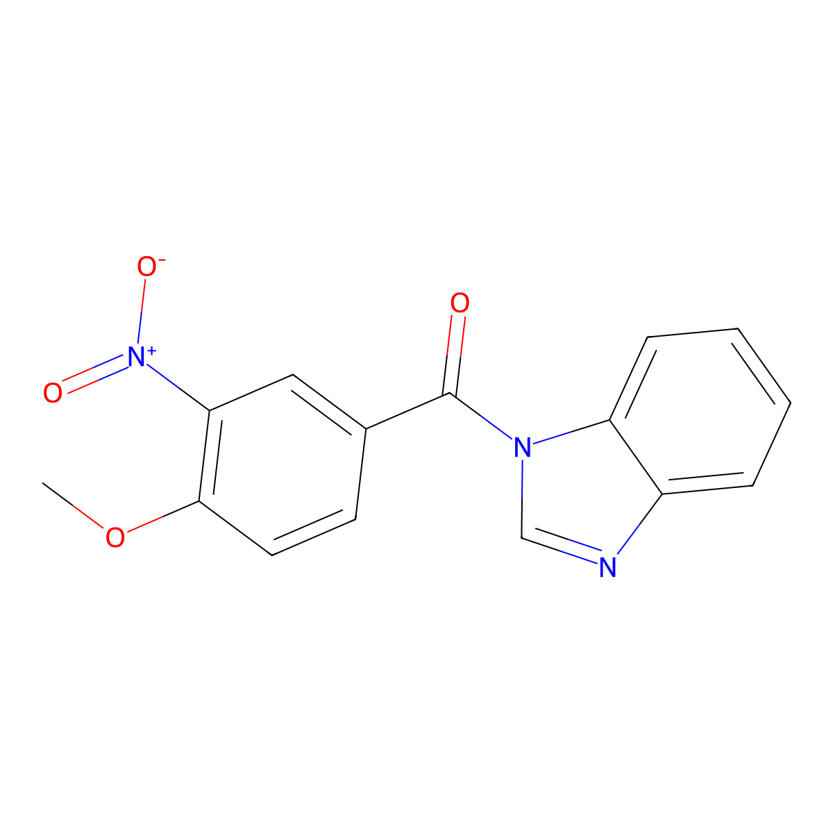 Benzimidazol-1-yl-(4-methoxy-3-nitrophenyl)methanone molecular structure, CAS 330215-96-8