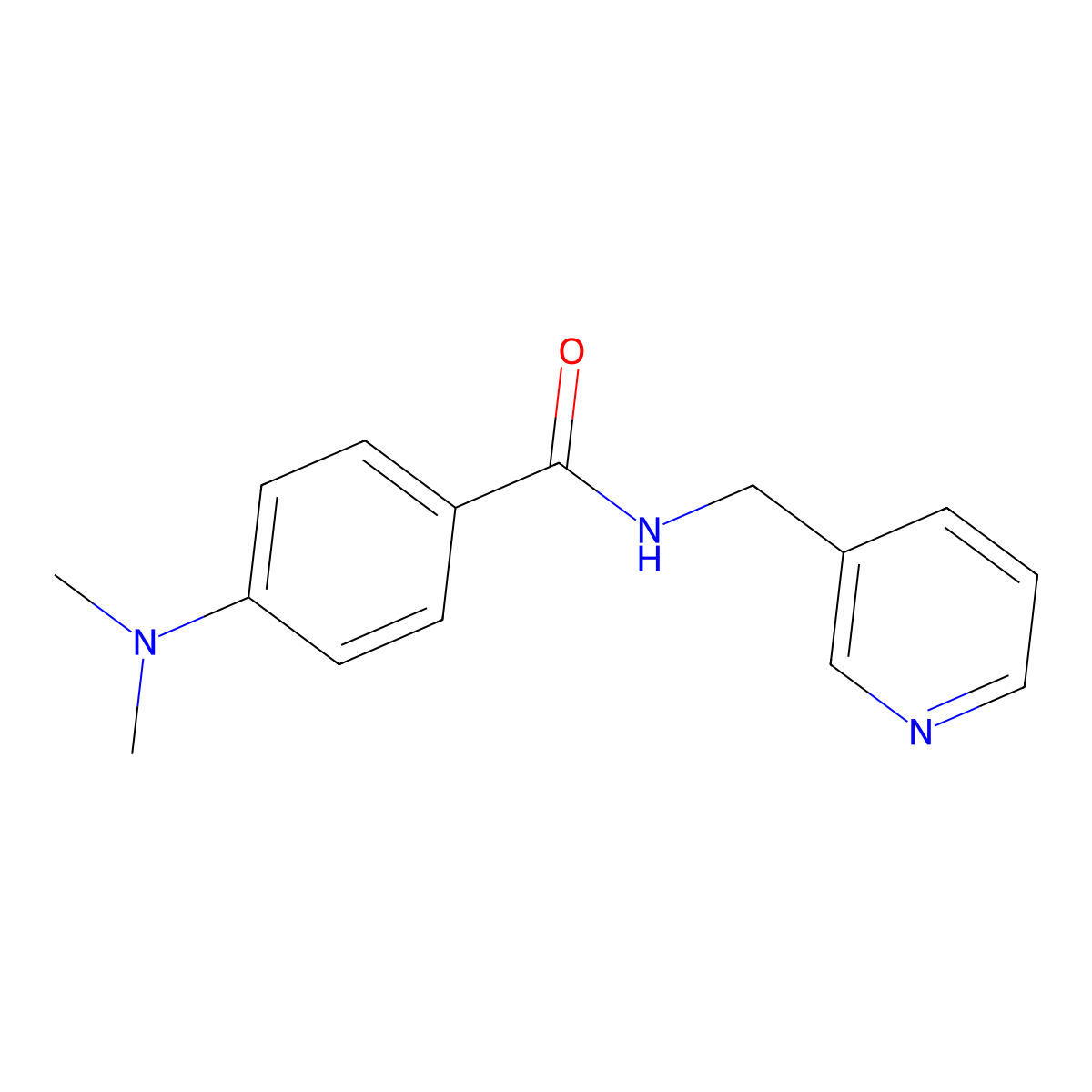 4-(dimethylamino)-N-(pyridin-3-ylmethyl)benzamide molecular structure, CAS 330216-07-4