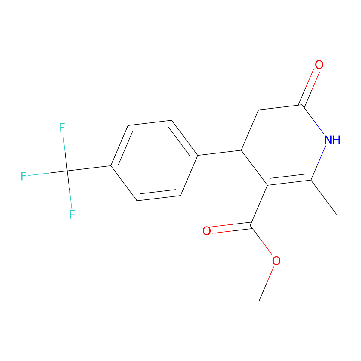 Methyl 2-methyl-6-oxo-4-[4-(trifluoromethyl)phenyl]-1,4,5,6-tetrahydropyridine-3-carboxylate molecular structure, CAS 330216-62-1