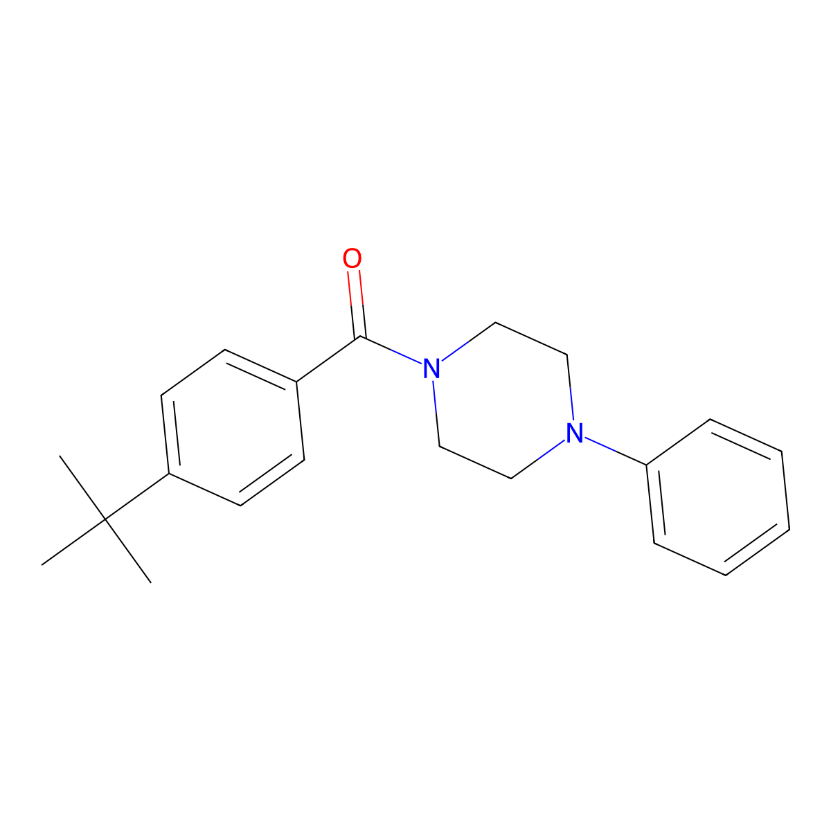 4-(Tert-butyl)phenyl 4-phenylpiperazinyl ketone molecular structure, CAS 330216-79-0