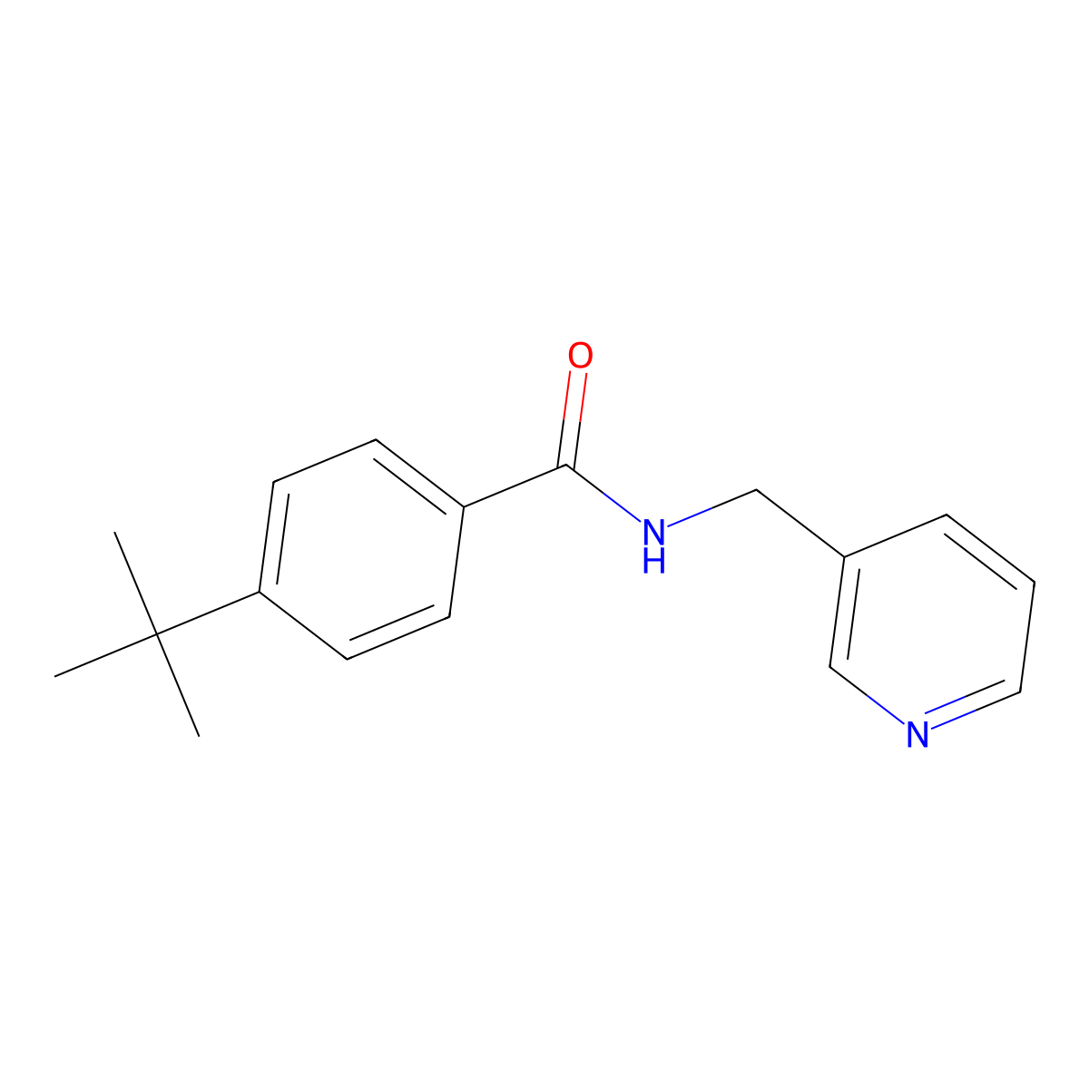 4-tert-butyl-N-(pyridin-3-ylmethyl)benzamide molecular structure, CAS 330216-82-5