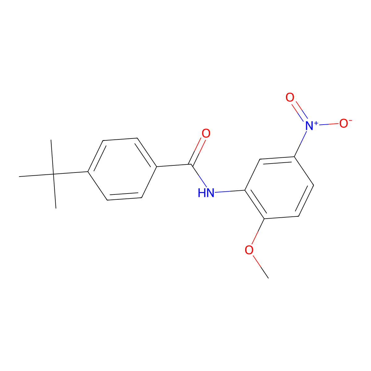 4-tert-butyl-N-(2-methoxy-5-nitrophenyl)benzamide molecular structure, CAS 330216-84-7