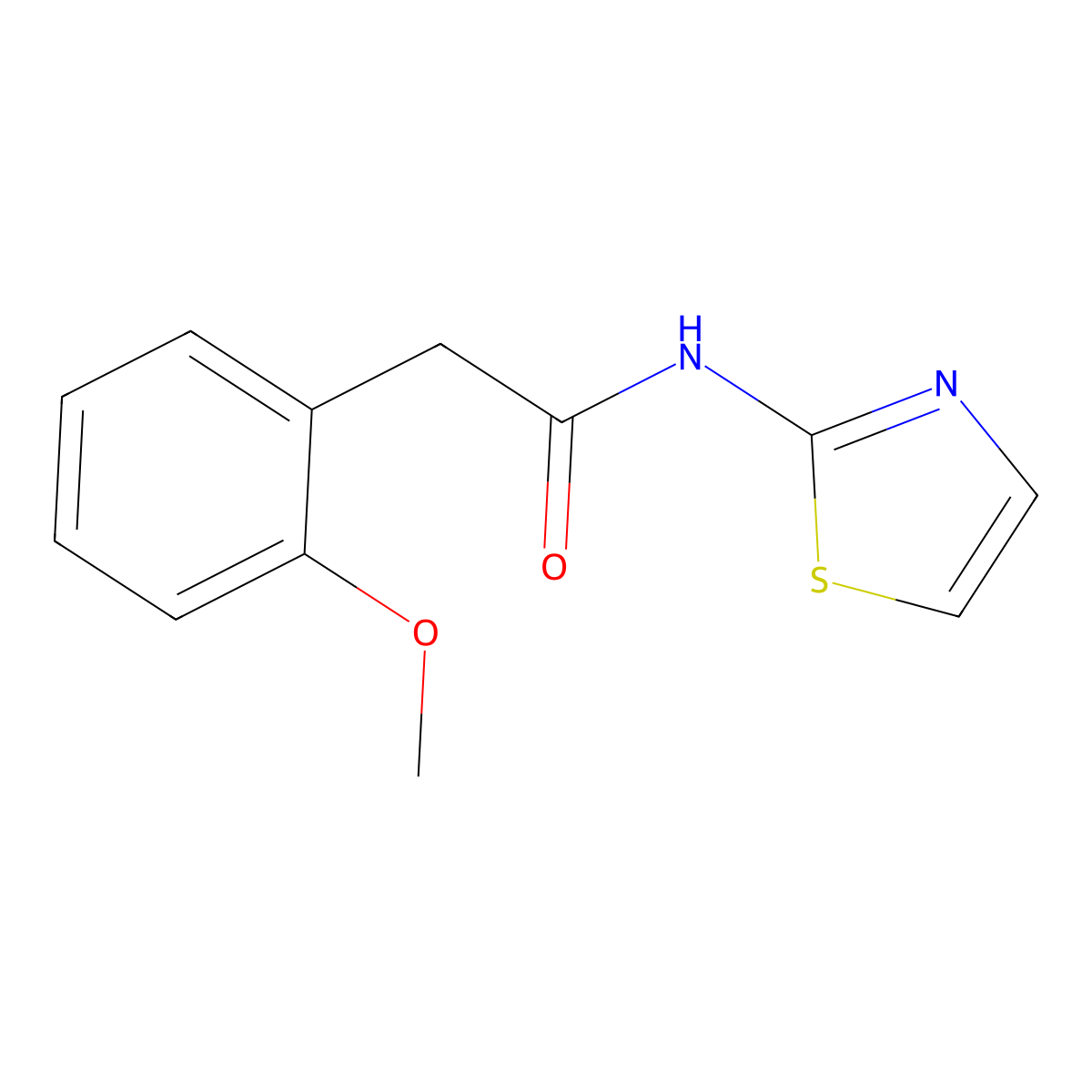 2-(2-Methoxyphenyl)-N-(1,3-thiazol-2-yl)acetamide molecular structure, CAS 330217-01-1