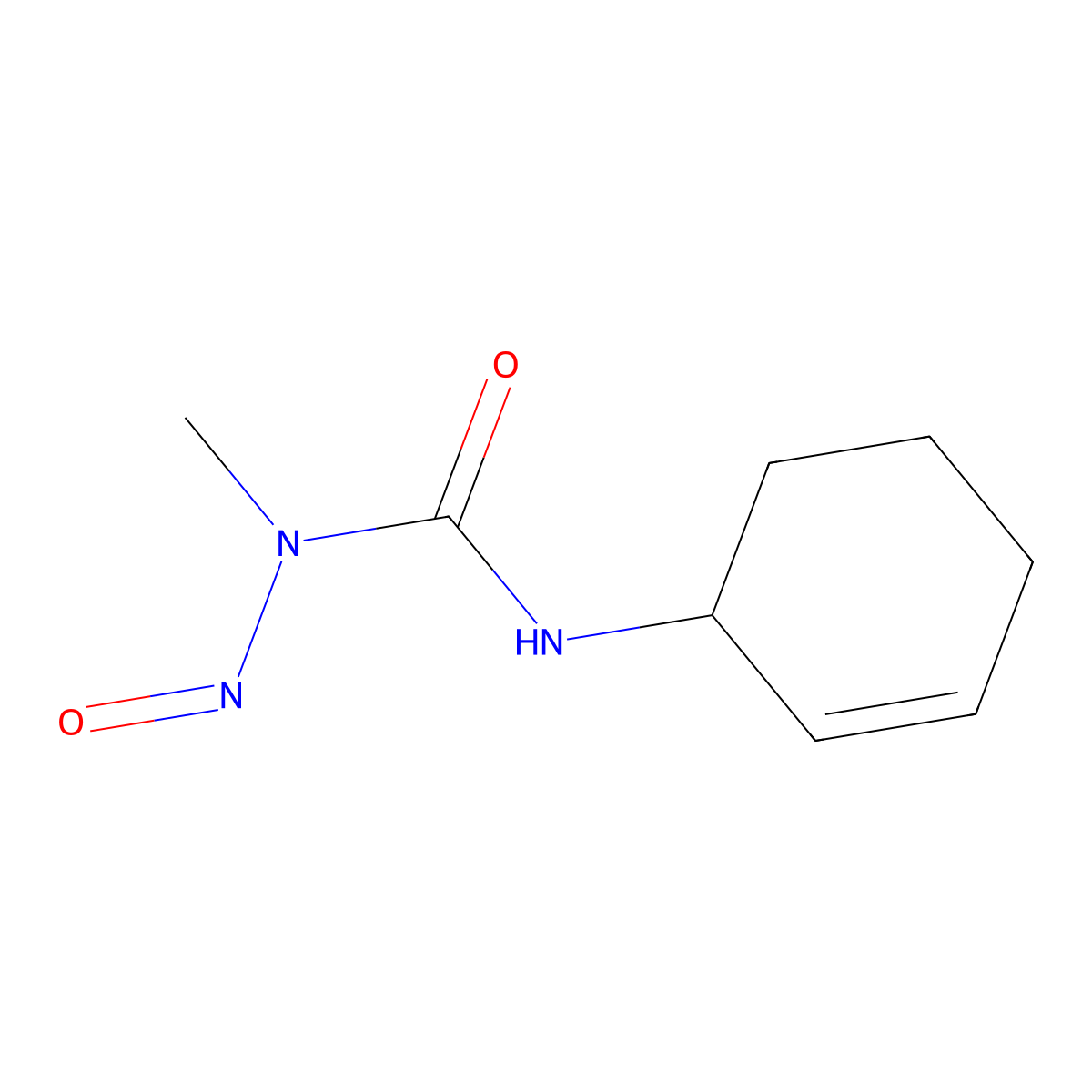 N'-2-Cyclohexen-1-yl-N-methyl-N-nitrosourea molecular structure, CAS 33024-58-7