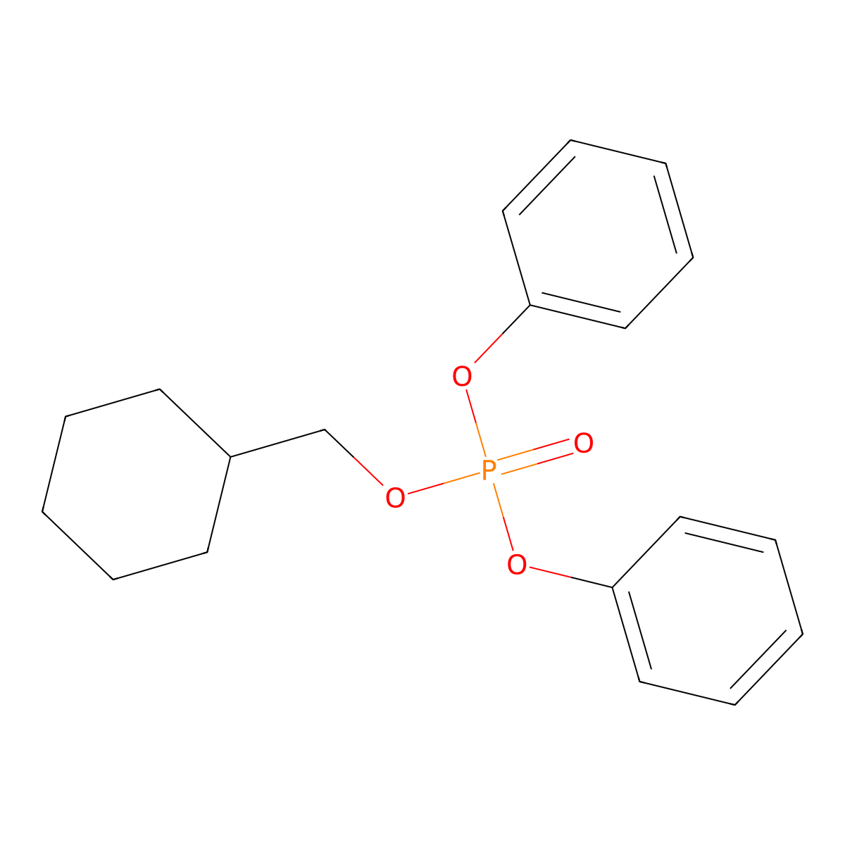 Cyclohexylmethyl diphenyl phosphate molecular structure, CAS 33026-78-7