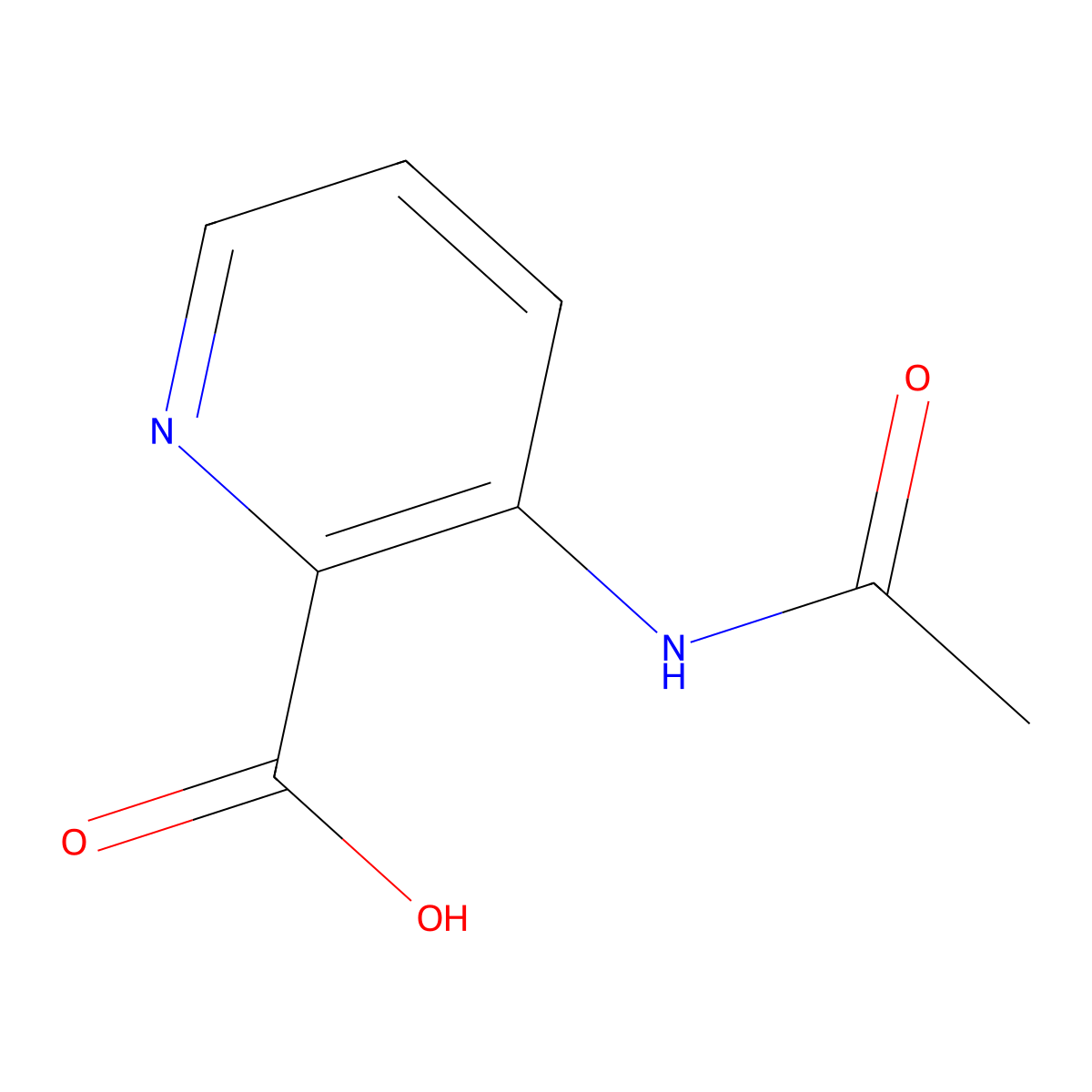 3-Acetamidopyridine-2-carboxylic acid molecular structure, CAS 3303-18-2