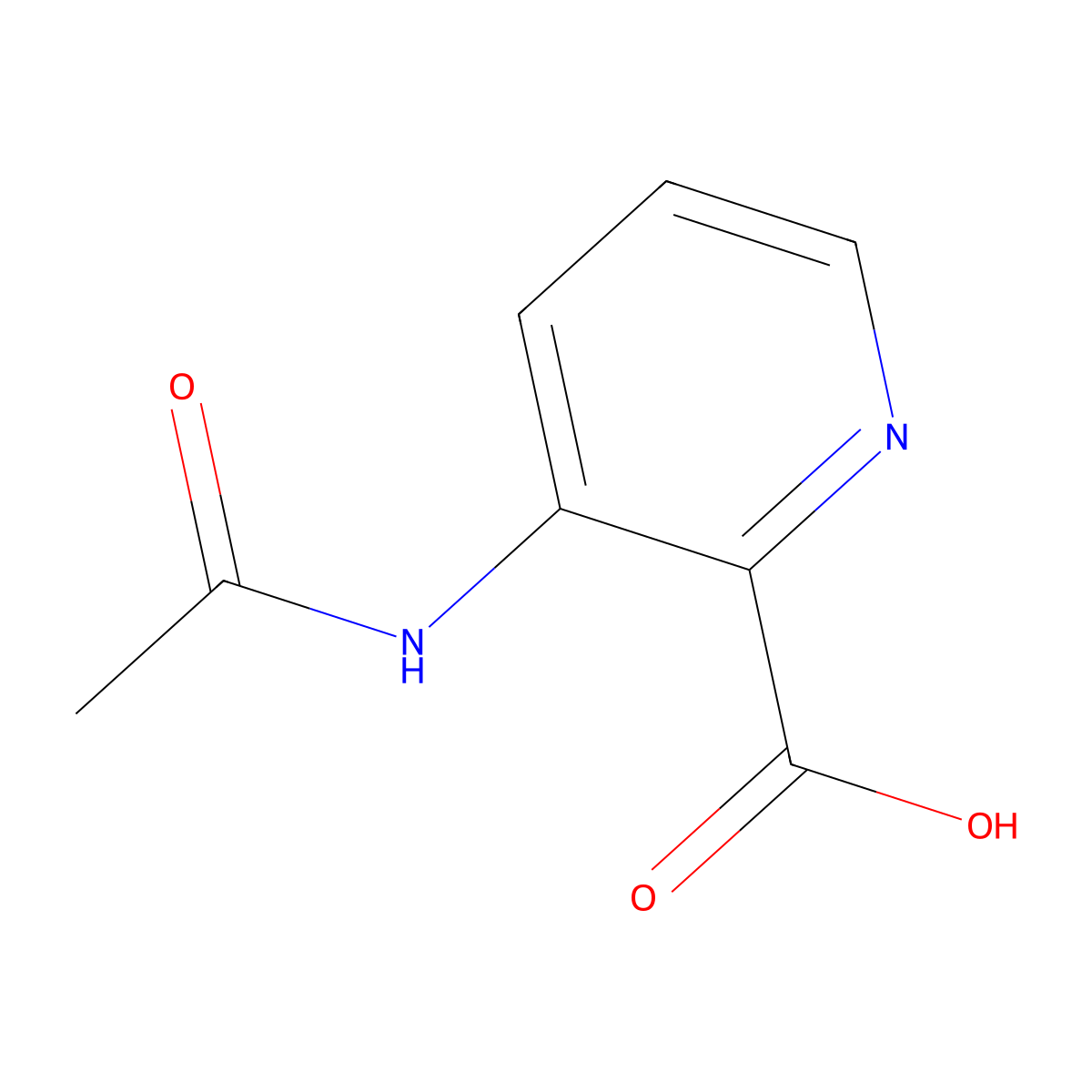 3-Acetamidopyridine-2-carboxylic acid molecular structure, CAS 3303-18-2
