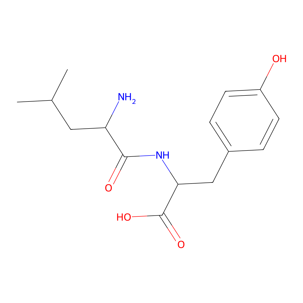 D-Leucyl-L-tyrosine molecular structure, CAS 3303-29-5