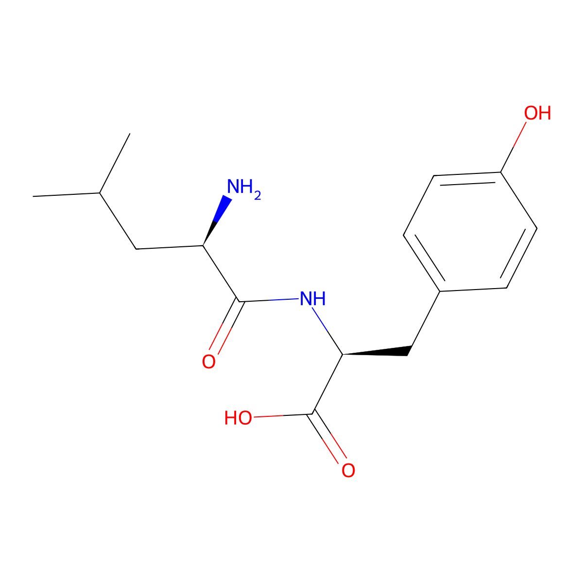 D-Leucyl-L-tyrosine molecular structure, CAS 3303-29-5