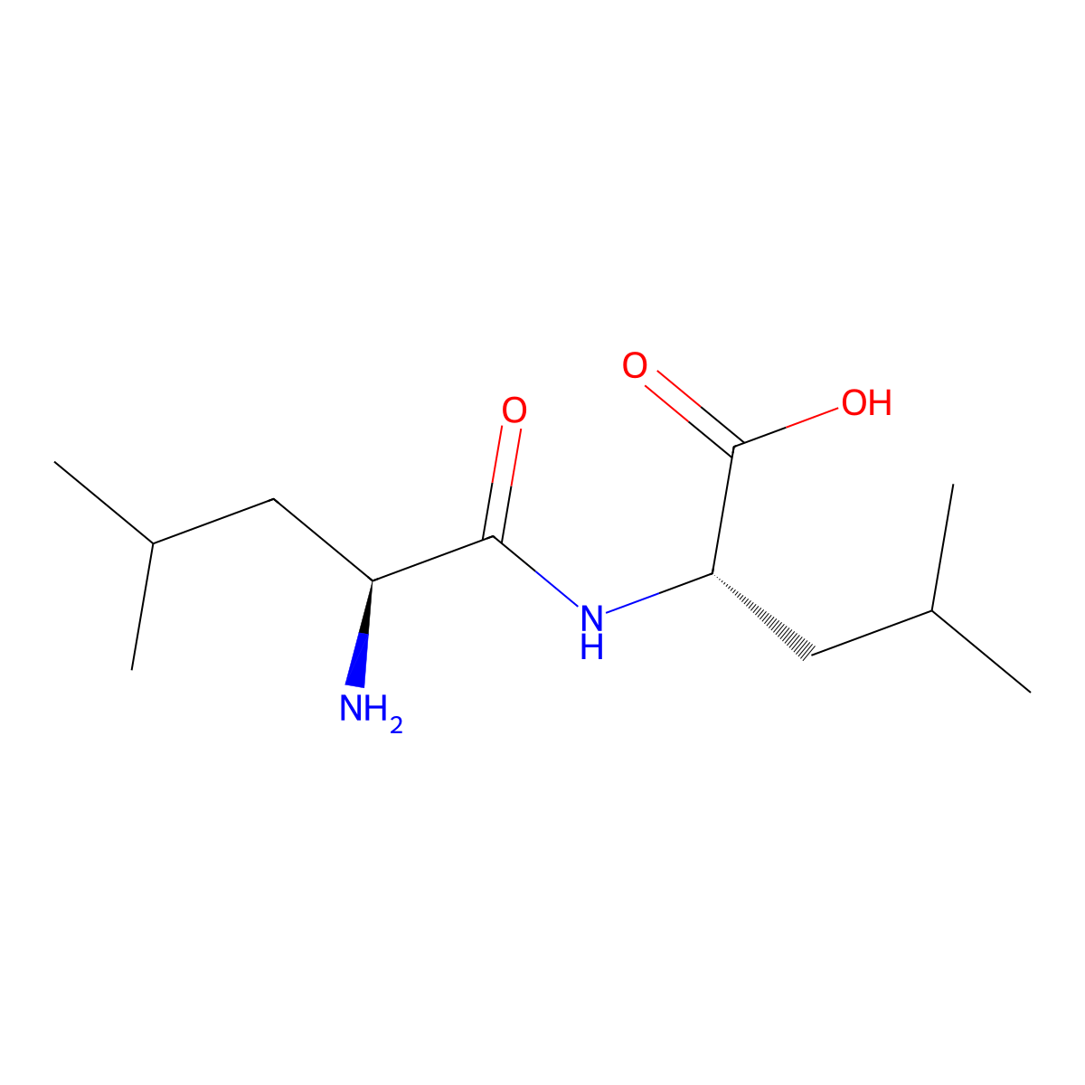 L-leucyl-L-leucine molecular structure, CAS 3303-31-9