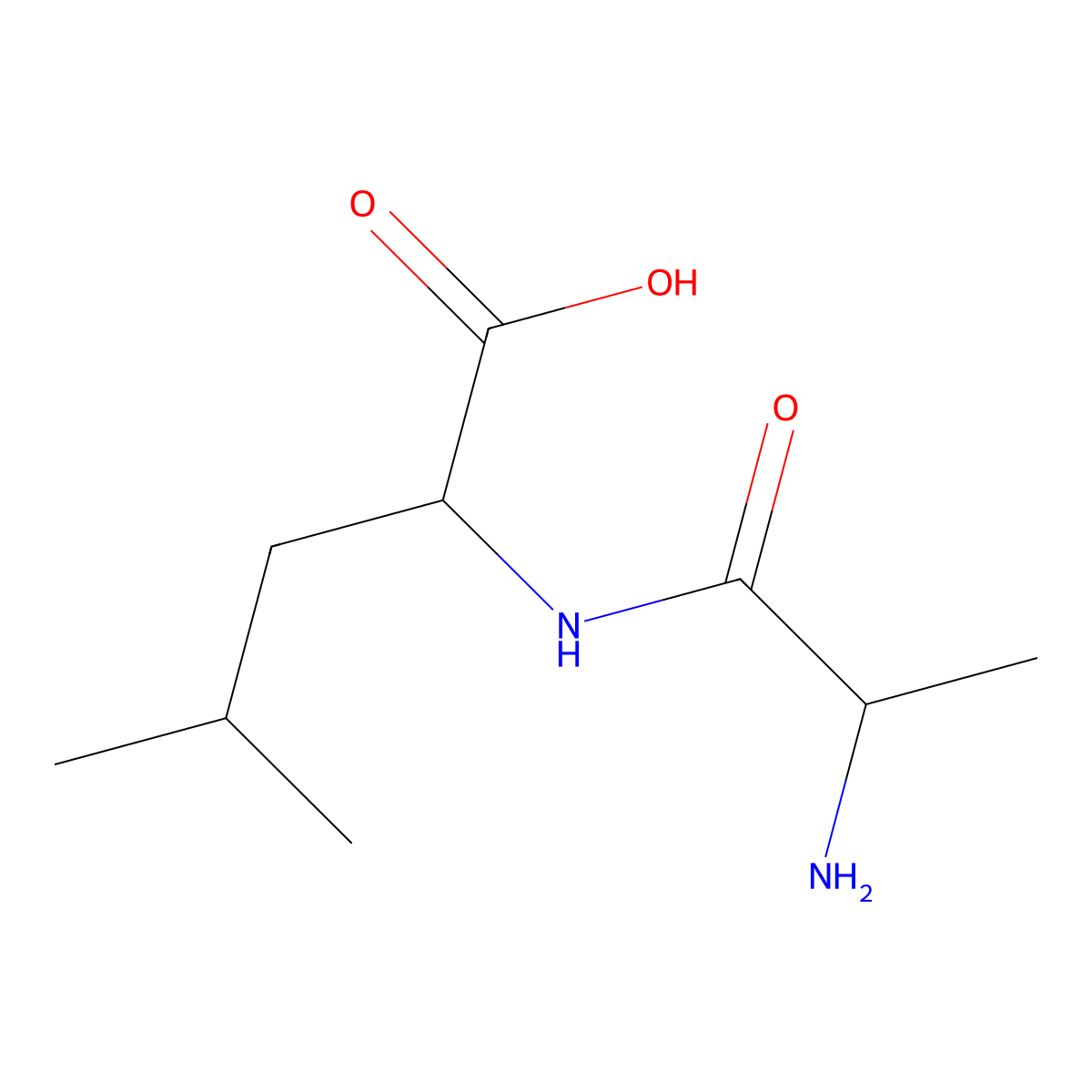 L-Alanyl-L-leucine molecular structure, CAS 3303-34-2