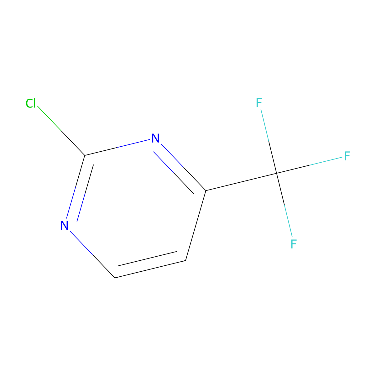 2-Chloro-4-(trifluoromethyl)pyrimidine molecular structure, CAS 33034-67-2
