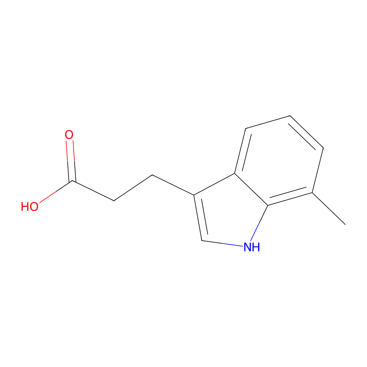 3-(7-Methyl-1h-indol-3-yl)propanoic acid molecular structure, CAS 33035-77-7