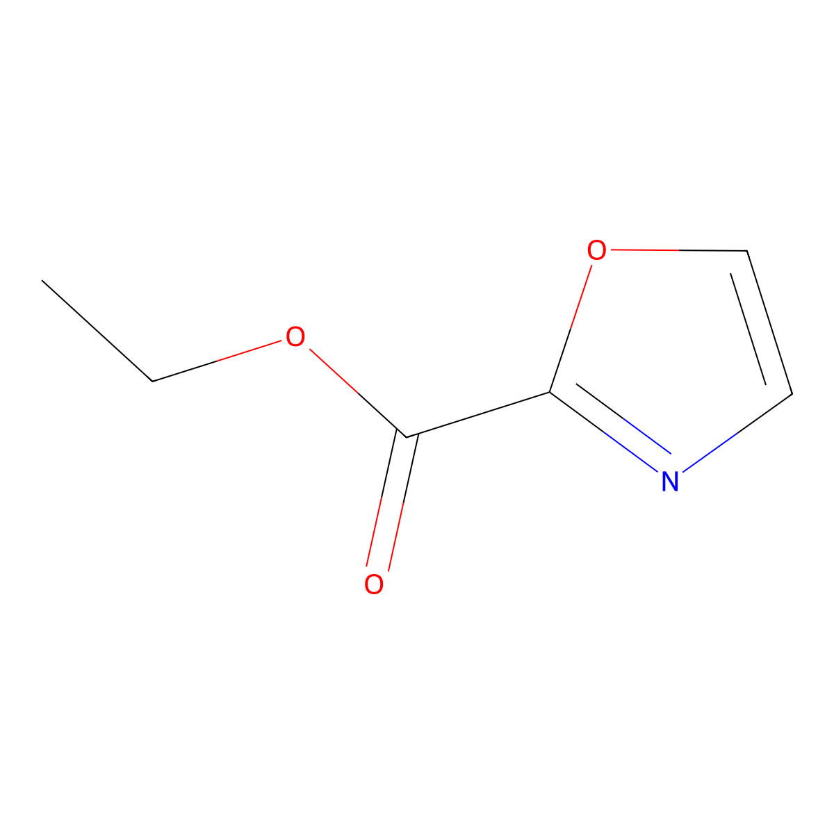 Ethyl oxazole-2-carboxylate molecular structure, CAS 33036-67-8