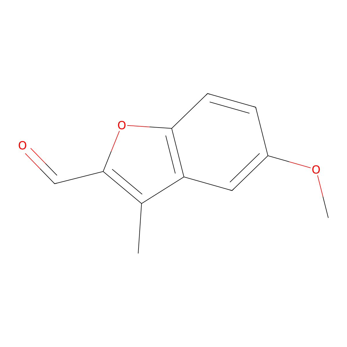 5-Methoxy-3-methyl-1-benzofuran-2-carbaldehyde molecular structure, CAS 33038-25-4