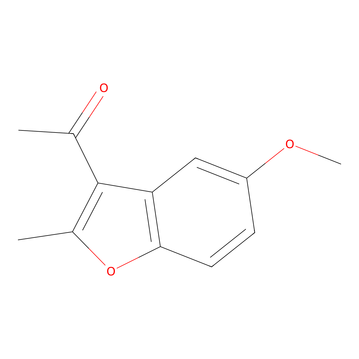 1-(5-Methoxy-2-methyl-1-benzofuran-3-yl)ethanone molecular structure, CAS 33038-29-8