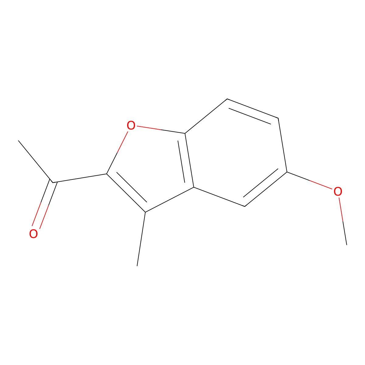 1-(5-Methoxy-3-methyl-1-benzofuran-2-yl)ethan-1-one molecular structure, CAS 33038-32-3