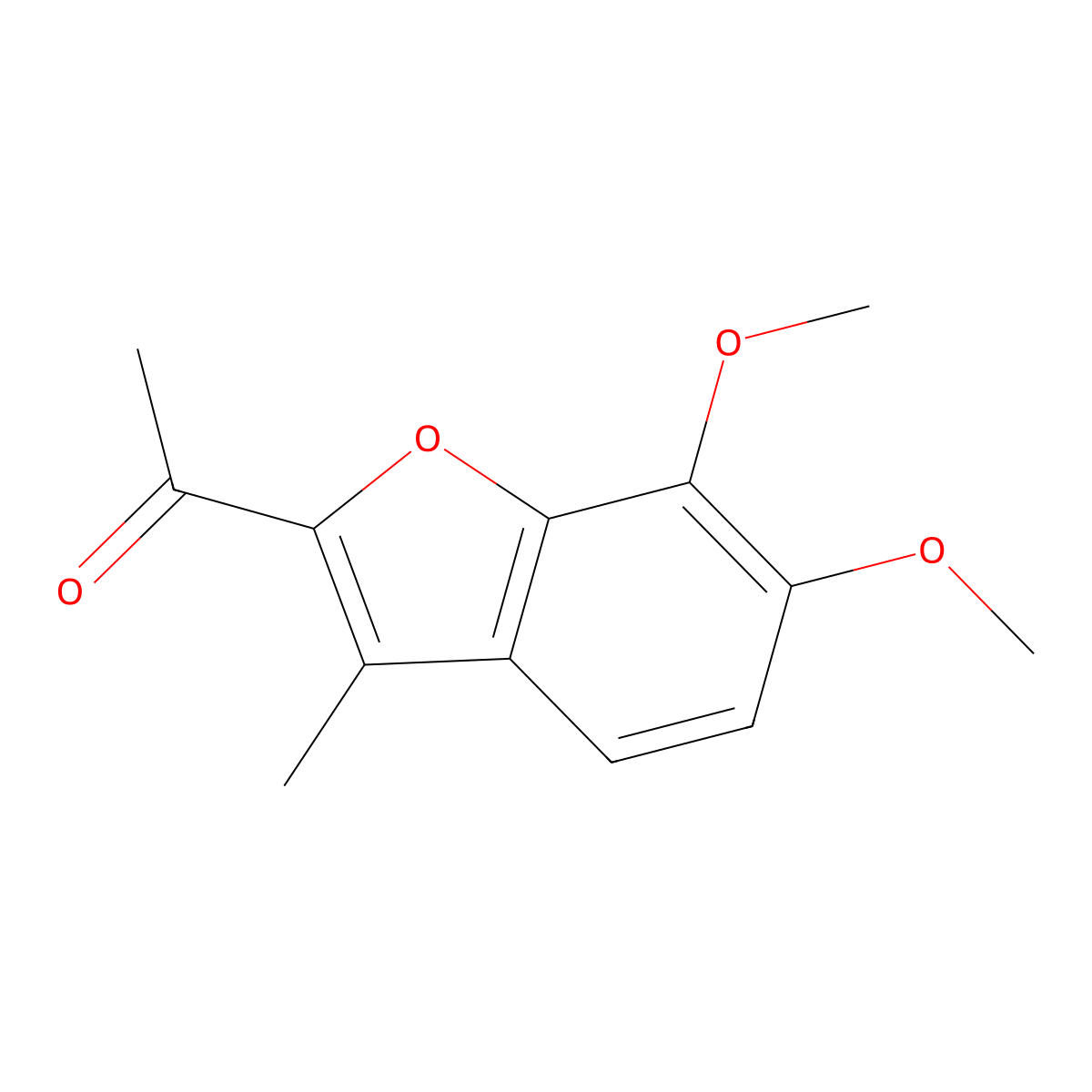 1-(6,7-Dimethoxy-3-methyl-2-benzofuranyl)ethanone molecular structure, CAS 33038-34-5