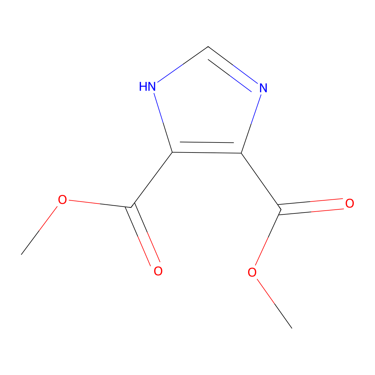 1H-Imidazole-4,5-dicarboxylic acid, 4,5-dimethyl ester molecular structure, CAS 3304-70-9