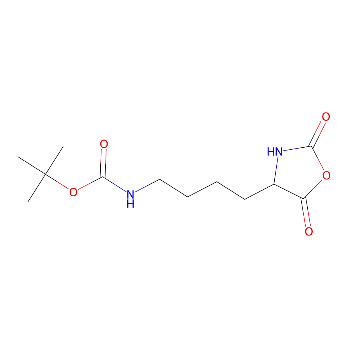(S)-4-[4-(Boc-amino)butyl]oxazolidine-2,5-dione molecular structure, CAS 33043-60-6