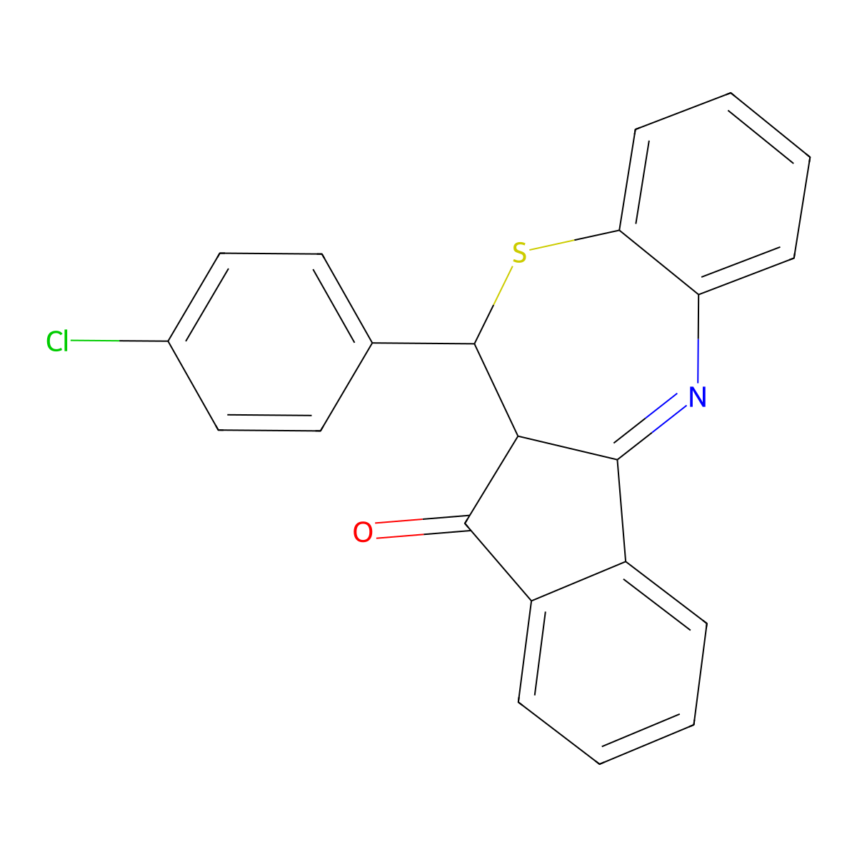 11-(4-Chlorophenyl)-11,11a-dihydroindeno[2,1-c][1,5]benzothiazepin-12-one molecular structure, CAS 330440-18-1