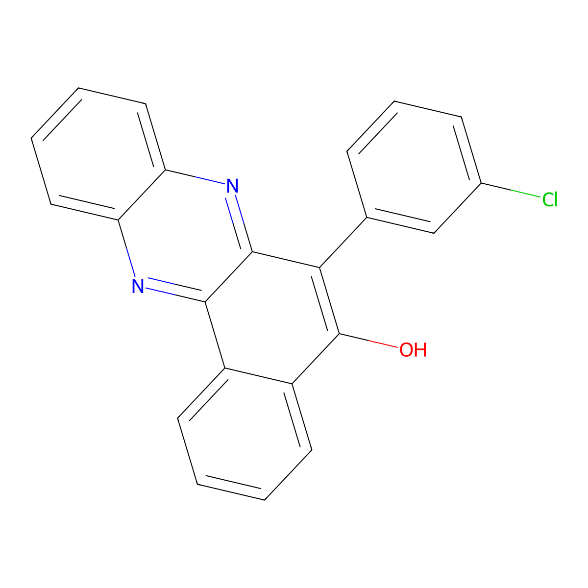 6-(3-Chlorophenyl)benzo[a]phenazin-5-ol molecular structure, CAS 330440-22-7